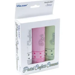 Konfettikanon Pastell 15 cm 3-pack