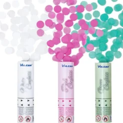 Konfettikanon Pastell 15 cm 3-pack