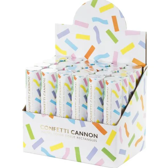 Konfettikanon Rektangulär Pastell 28 cm