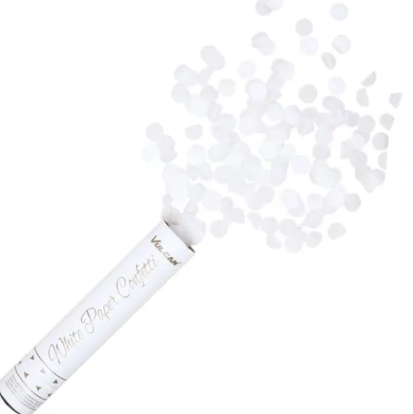 Konfettikanon Vit 25 cm