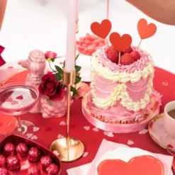 Konfetti Rosa Hjärtan