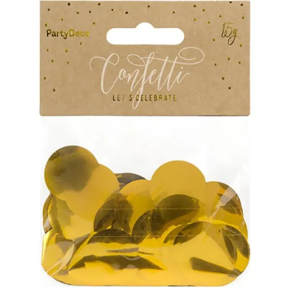 Konfetti Stora Prickar Guld