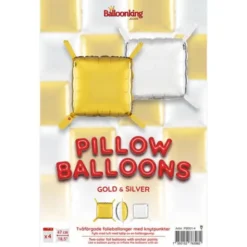 Kuddballonger Guld/Silver 4-pack