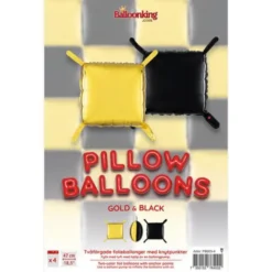 Kuddballonger Guld/Svart 4-pack