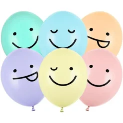 Latexballonger Ansikten (6-pack)