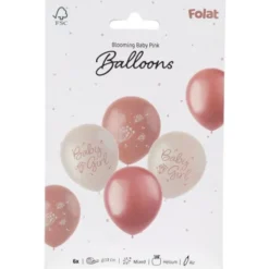 Latexballonger Baby Girl Mix 6-pack