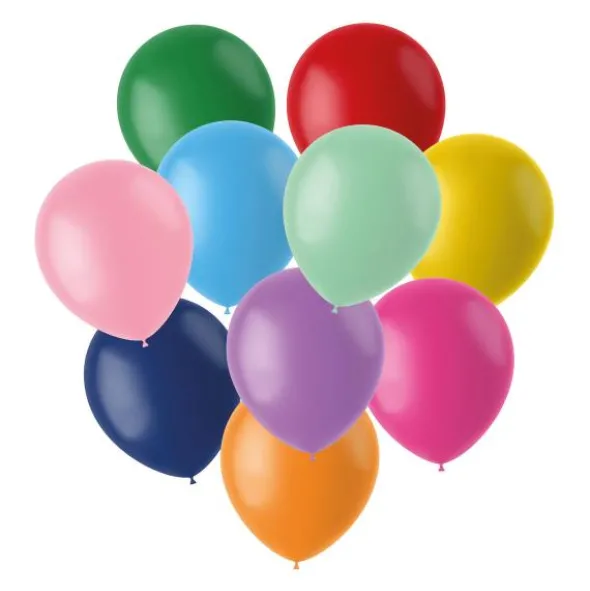 Latexballonger Blandade Färger Matt 21 cm (10-pack)