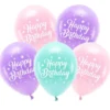 Latexballonger Happy Birthday Rosa 26 cm