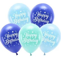 Latexballonger Happy Birthday Blå 26 cm