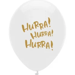Latexballonger Hurra! 6-pack