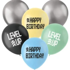 Latexballonger Level Up Birthday 6-pack