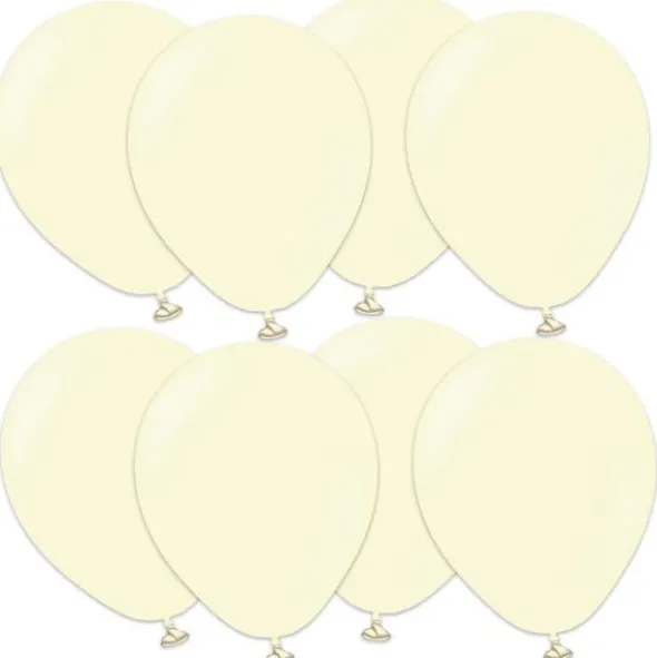 Latexballonger Macaron Blekgul 13 cm (25-pack)