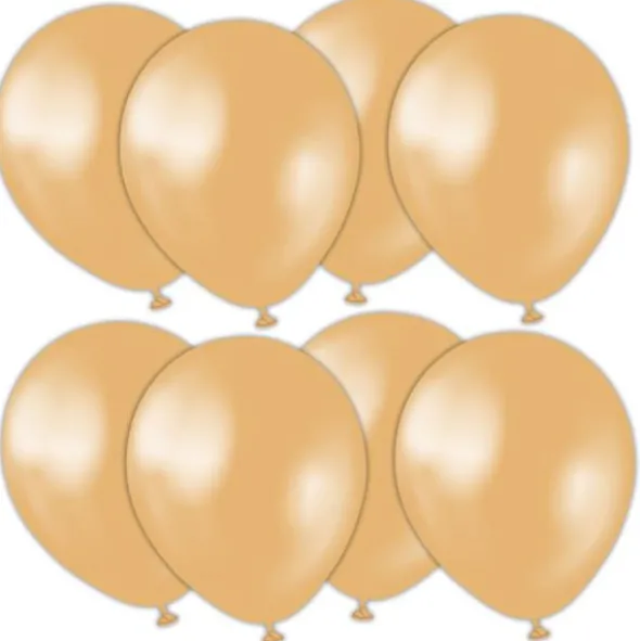 Latexballonger Metallic Guld 13 cm 25-pack (25-pack)