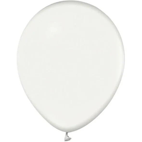 Latexballonger Metallic Vit
