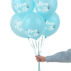 Latexballonger Mom to Be Ljusblå 50-pack