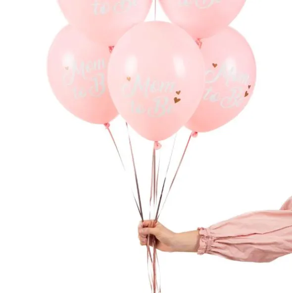 Latexballonger Mom to Be Rosa 50-pack