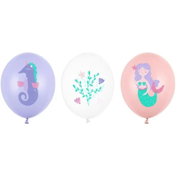 Latexballonger Sjöjungfru 50-pack
