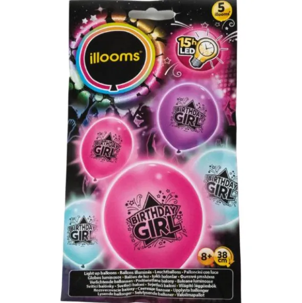 LED Ballonger Birthday Girl