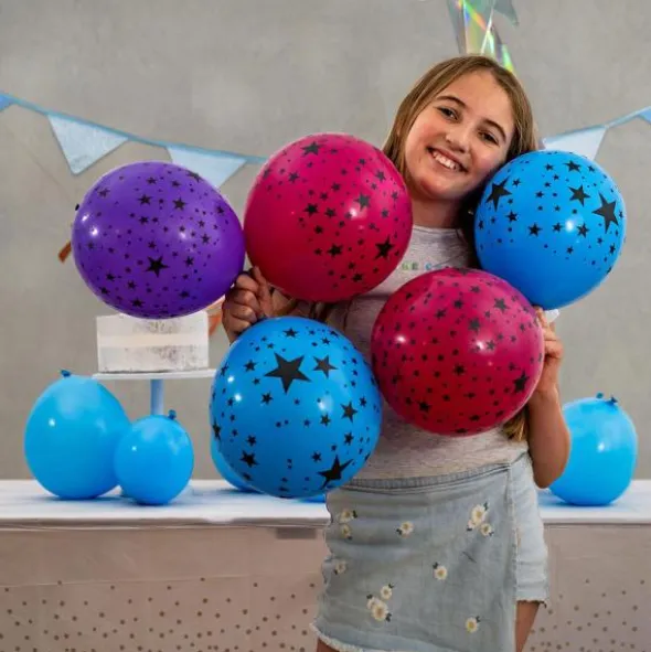 LED Ballonger Flerfärgade med Stjärnor
