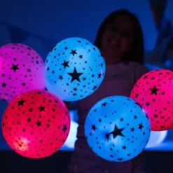 LED Ballonger Flerfärgade med Stjärnor