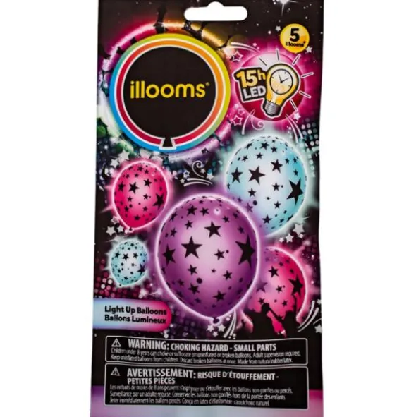 LED Ballonger Flerfärgade med Stjärnor