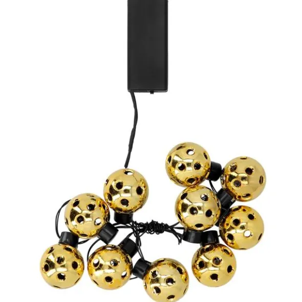 LED Ljusslinga med Bollar Guld 1,4 m