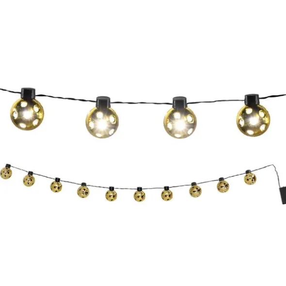 LED Ljusslinga med Bollar Guld 1,4 m