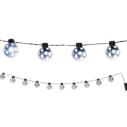 LED Ljusslinga med Bollar Silver 1,4 m