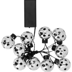LED Ljusslinga med Bollar Silver 1,4 m