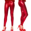 Leggings Metallic Röd (Small/Medium)