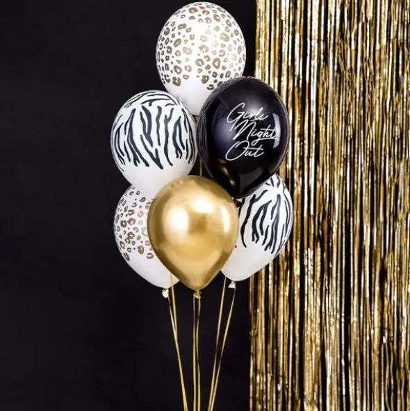 Leopard Latexballonger Guld