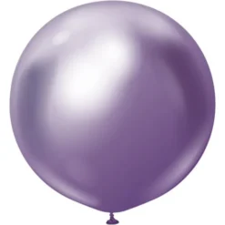Lila Gigantiska Chrome Latexballonger 2-pack