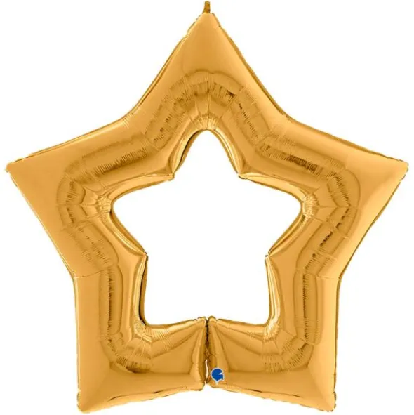 Linky Star Folieballong Guld