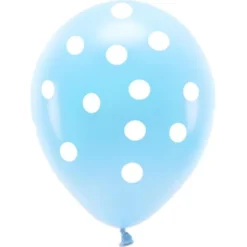 Ljusblå Ballonger med Prickar