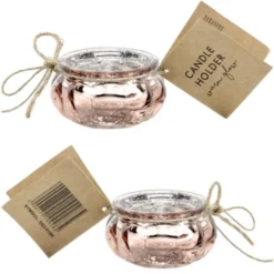 Ljushållare Glas Roséguld