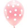 Ljusrosa Ballonger med Prickar
