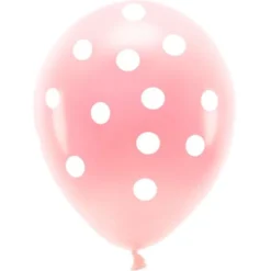 Ljusrosa Ballonger med Prickar
