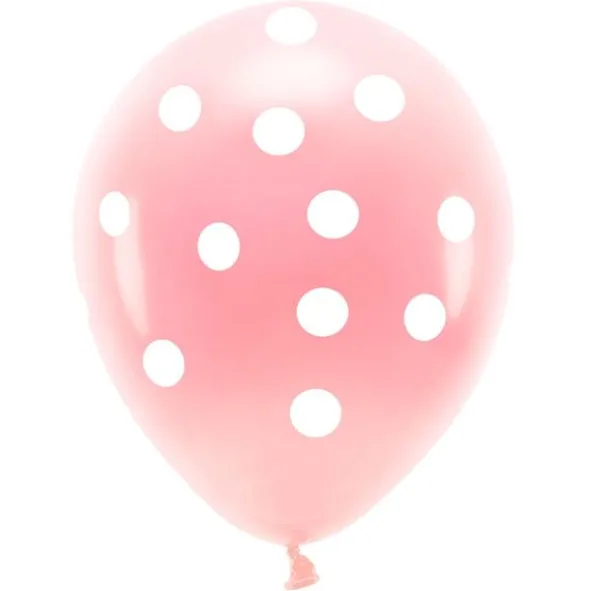 Ljusrosa Ballonger med Prickar