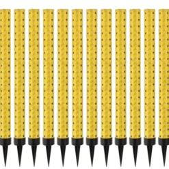Långa Skimrande Isfacklor Guld 12-pack