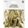 Länkande Latexballonger Guld 20-pack