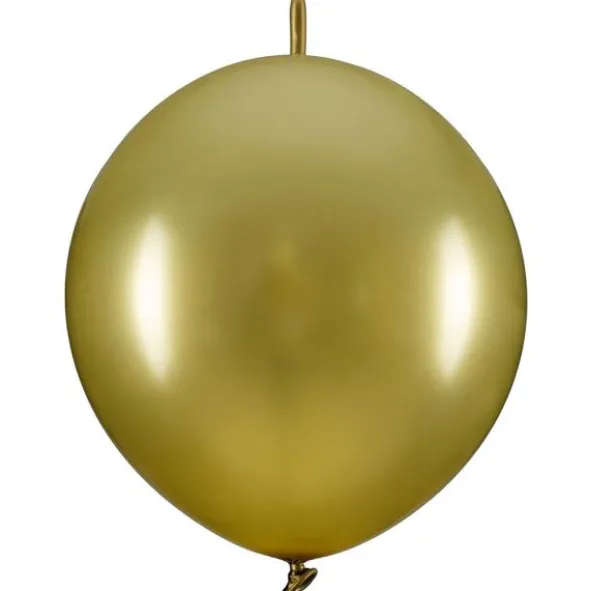 Länkande Latexballonger Guld 20-pack