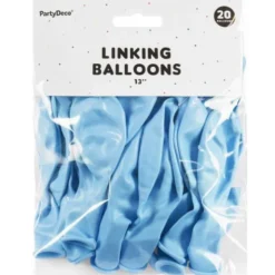 Länkande Latexballonger Ljusblå 20-pack