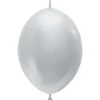 Länkande Latexballonger Silver (10-pack)