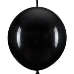 Länkande Latexballonger Svart 20-pack