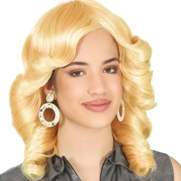 Lockig 70-tals Peruk Blond
