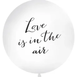 Love Is In The Air Gigantisk Ballong Vit och Svart
