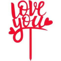 Love You Tårtdekoration