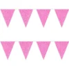 Magenta Glitter Flaggirlang