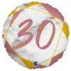 Marble 30 Holografisk Ballong Rosa