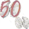 Marble 50 Holografisk Ballongsiffra Rosa